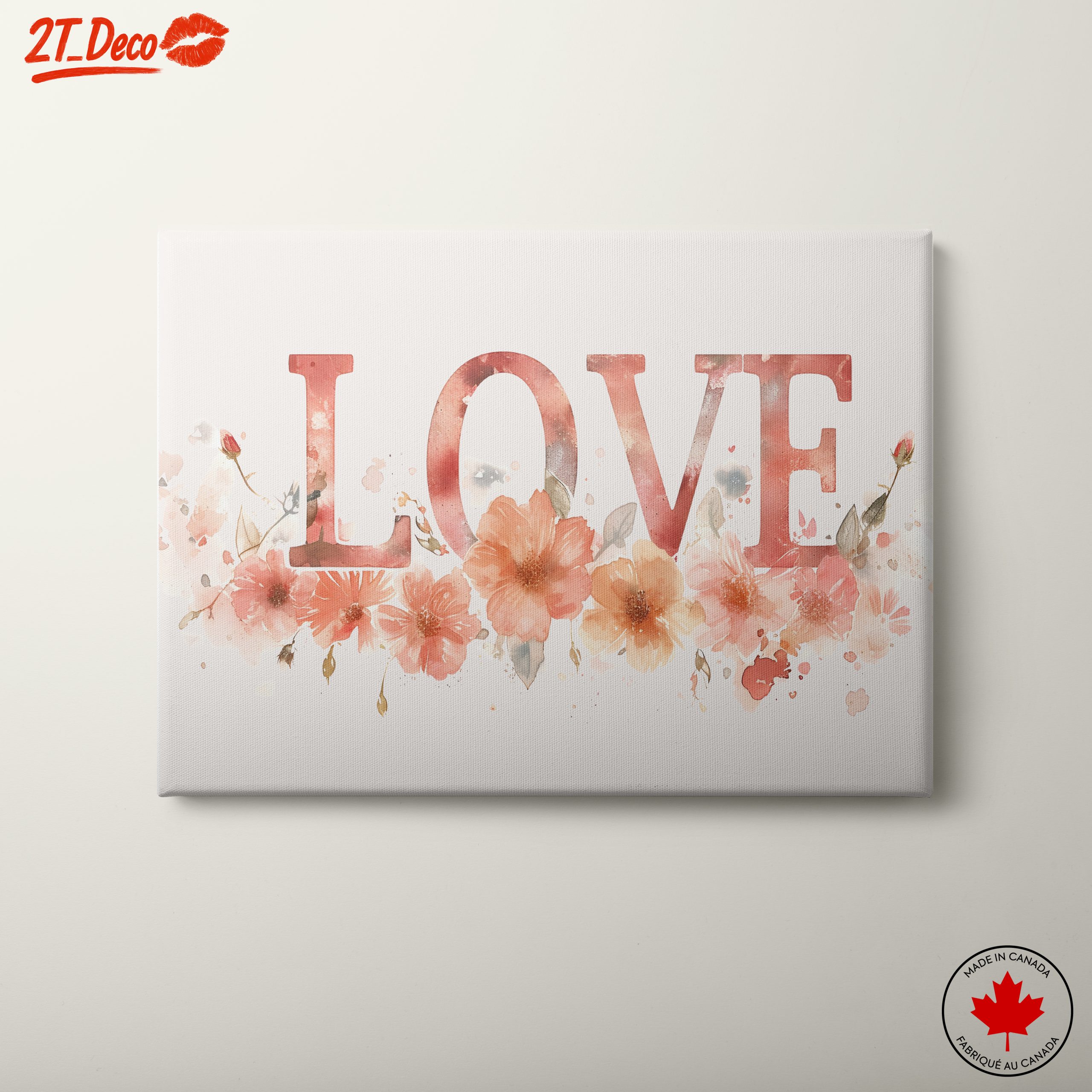 Love Floral Art for Romantic Decor