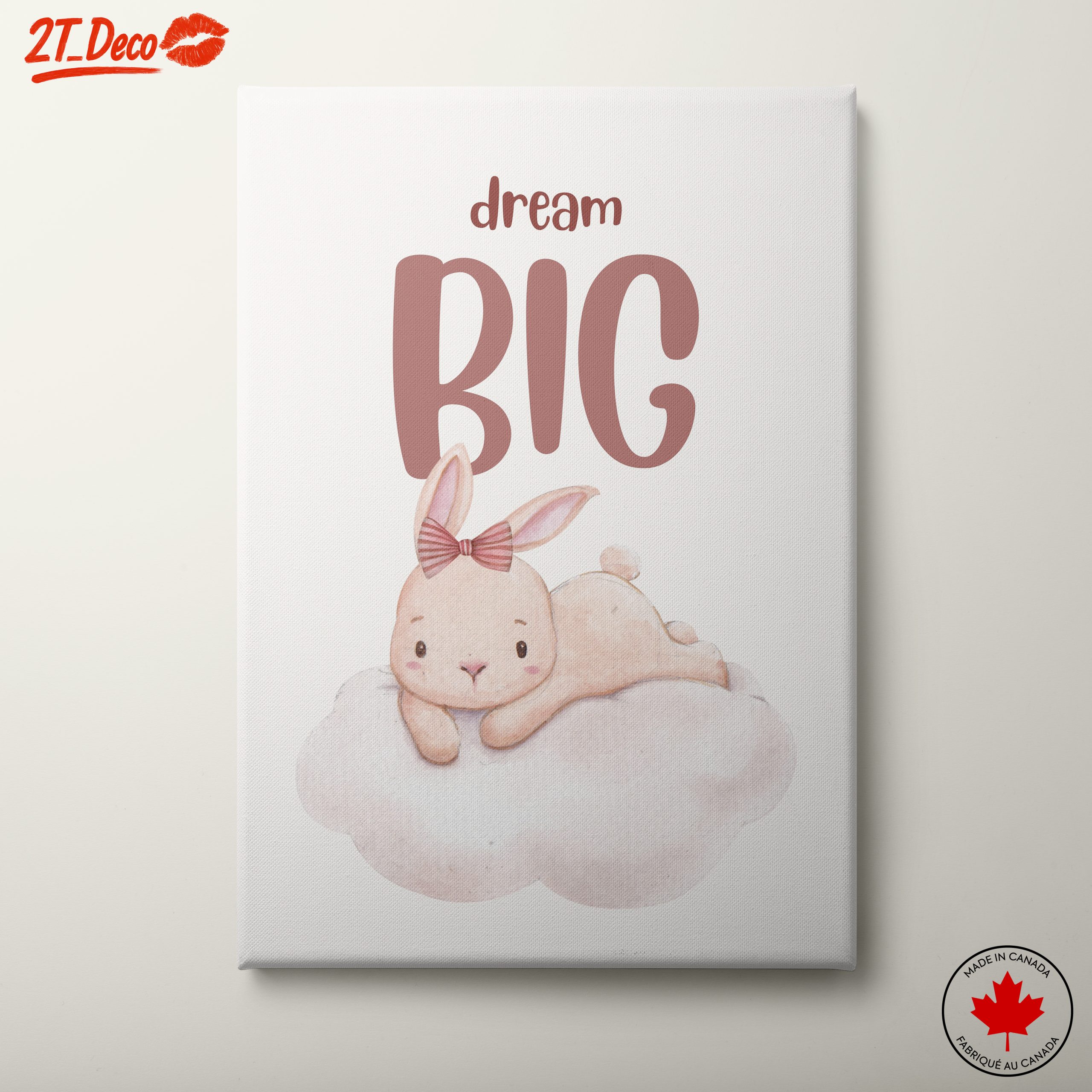 Cute Bunny on Cloud Dreaming Big