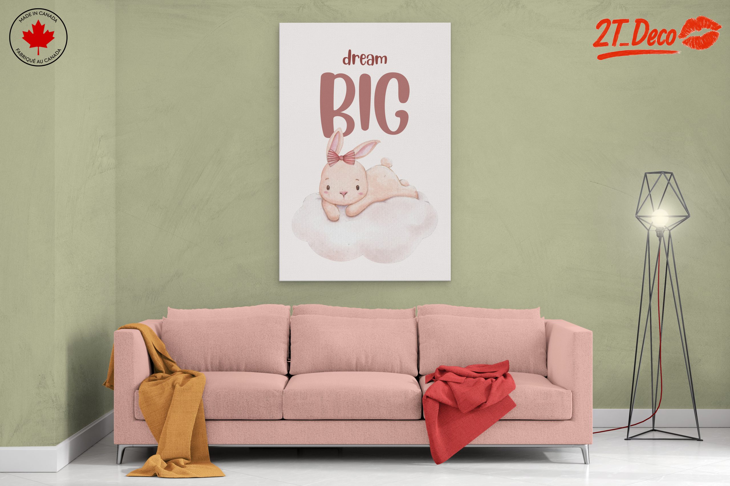 Cute Bunny on Cloud Dreaming Big - Image 2