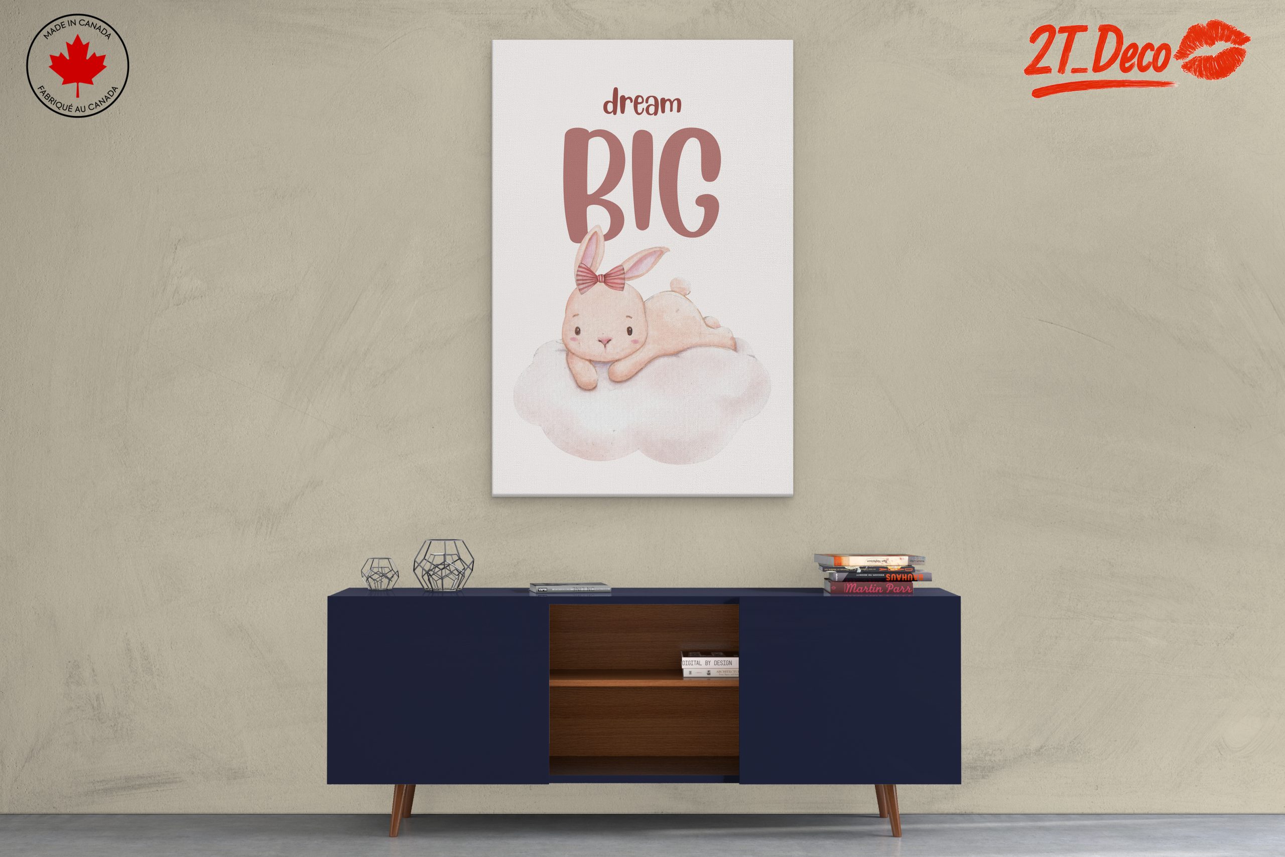 Cute Bunny on Cloud Dreaming Big - Image 3