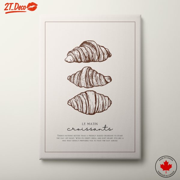 Stylized Croissants Illustration for Culinary Lovers