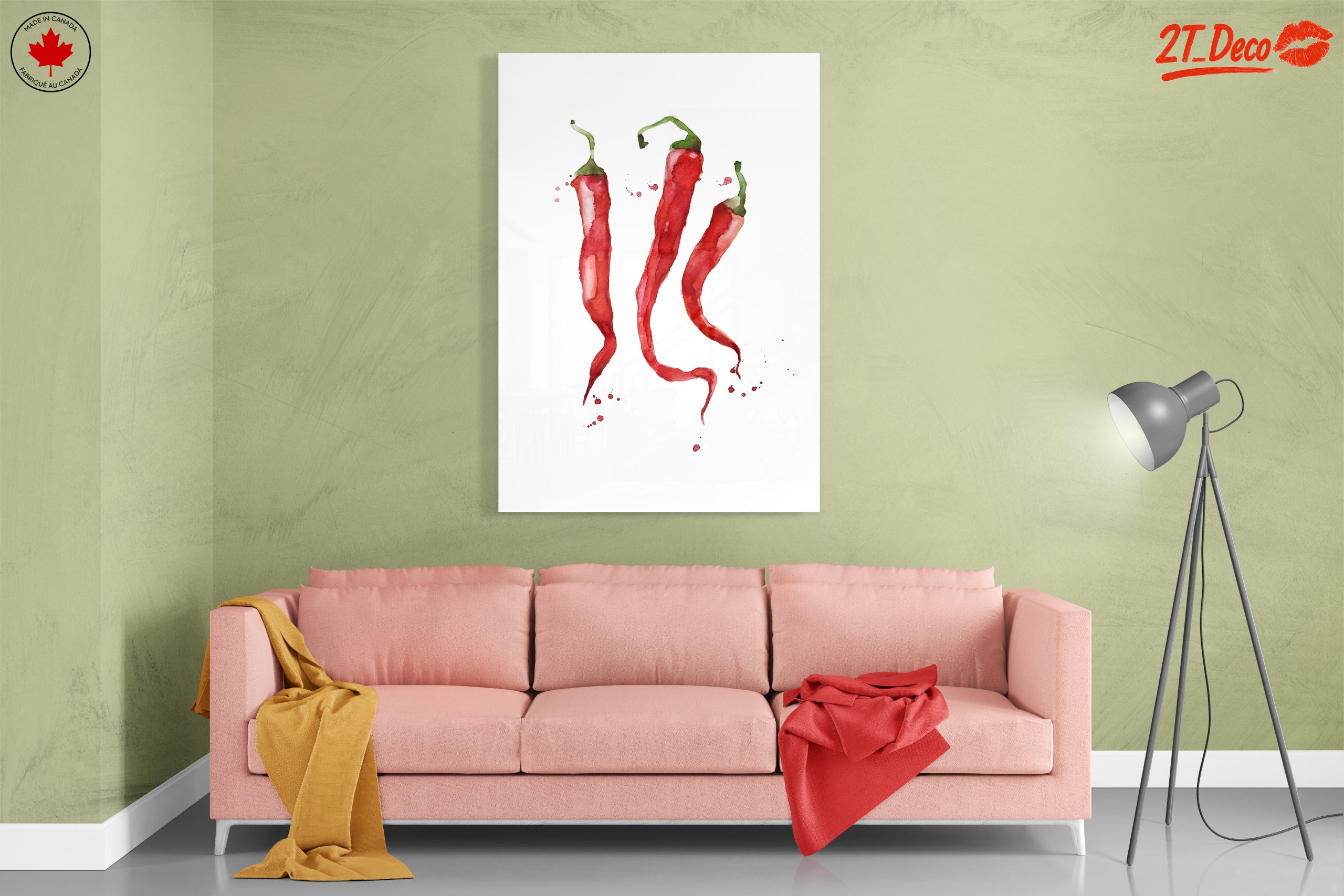 Watercolor Abstract Chili Pepper Art - Image 7