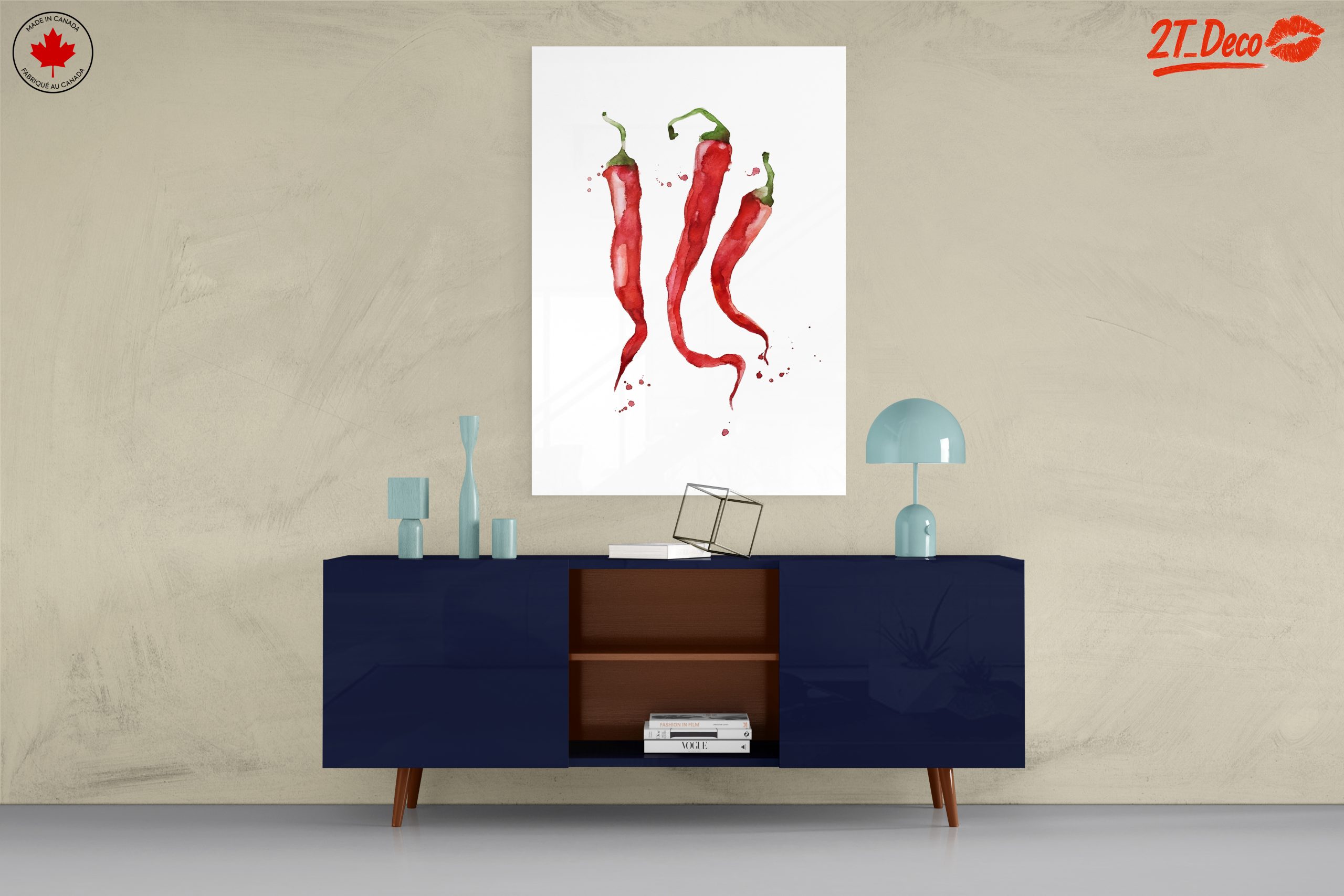 Watercolor Abstract Chili Pepper Art - Image 8