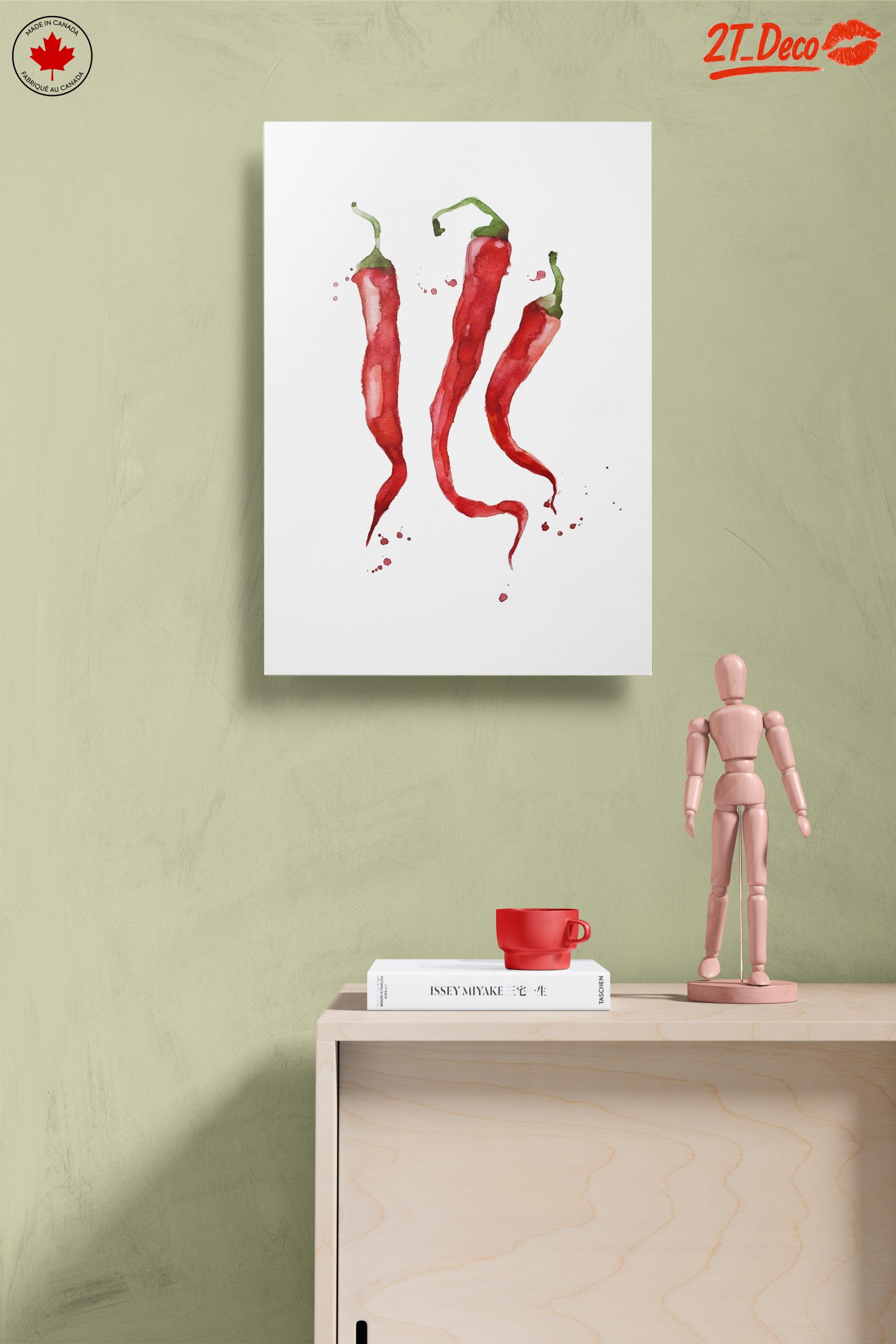 Watercolor Abstract Chili Pepper Art - Image 14