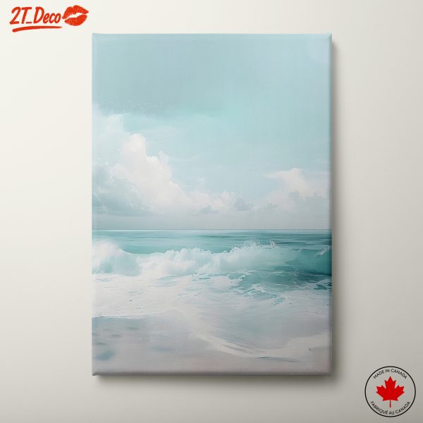 Serene Ocean Waves Landscape Art