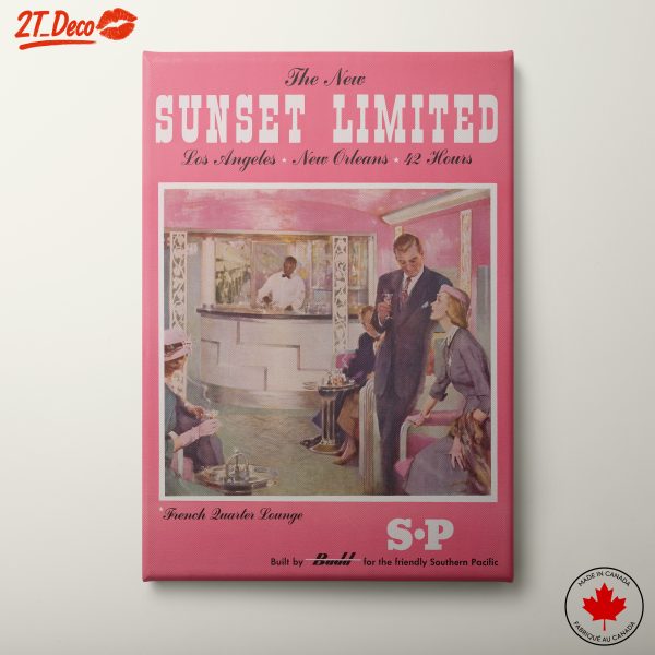 Sunset Limited Vintage Travel Advertisement