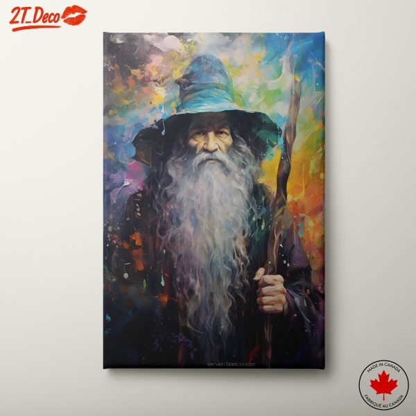 Enigmatic Wizard in Colorful Fantasy