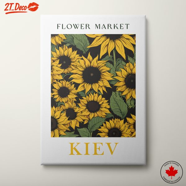 Flower Market Art Featuring Sunflowers in Kiev