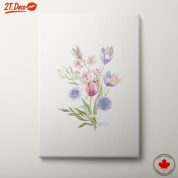 Watercolor Botanical Floral Arrangement Artwork