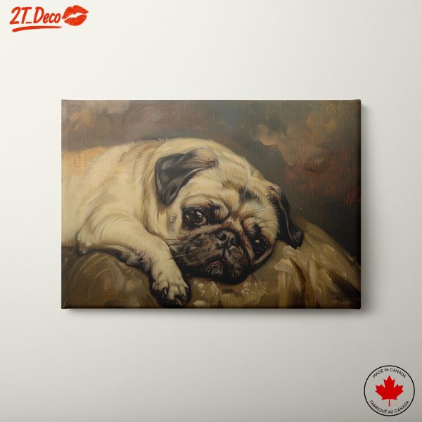 Adorable Pug Laying On A Cushion