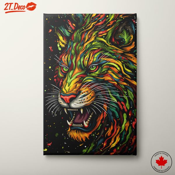 Vibrant Colorful Tiger Wall Art