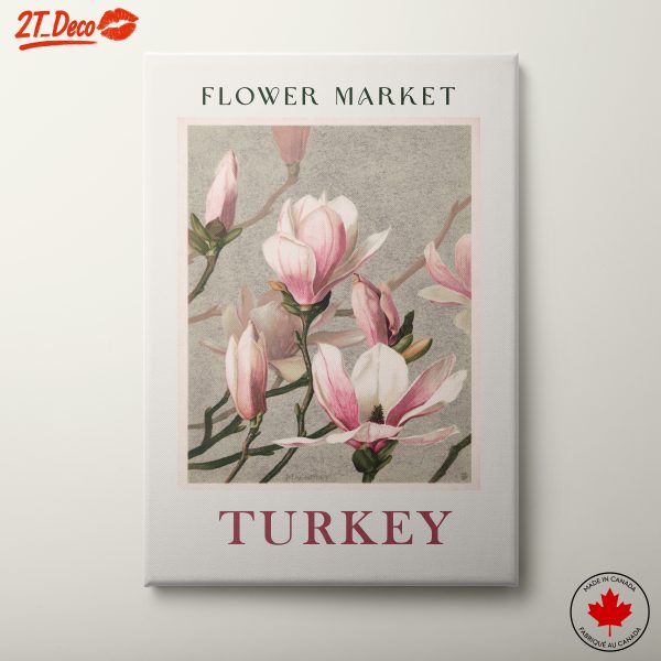 Flower Market Art Featuring Magnolias from Turkey