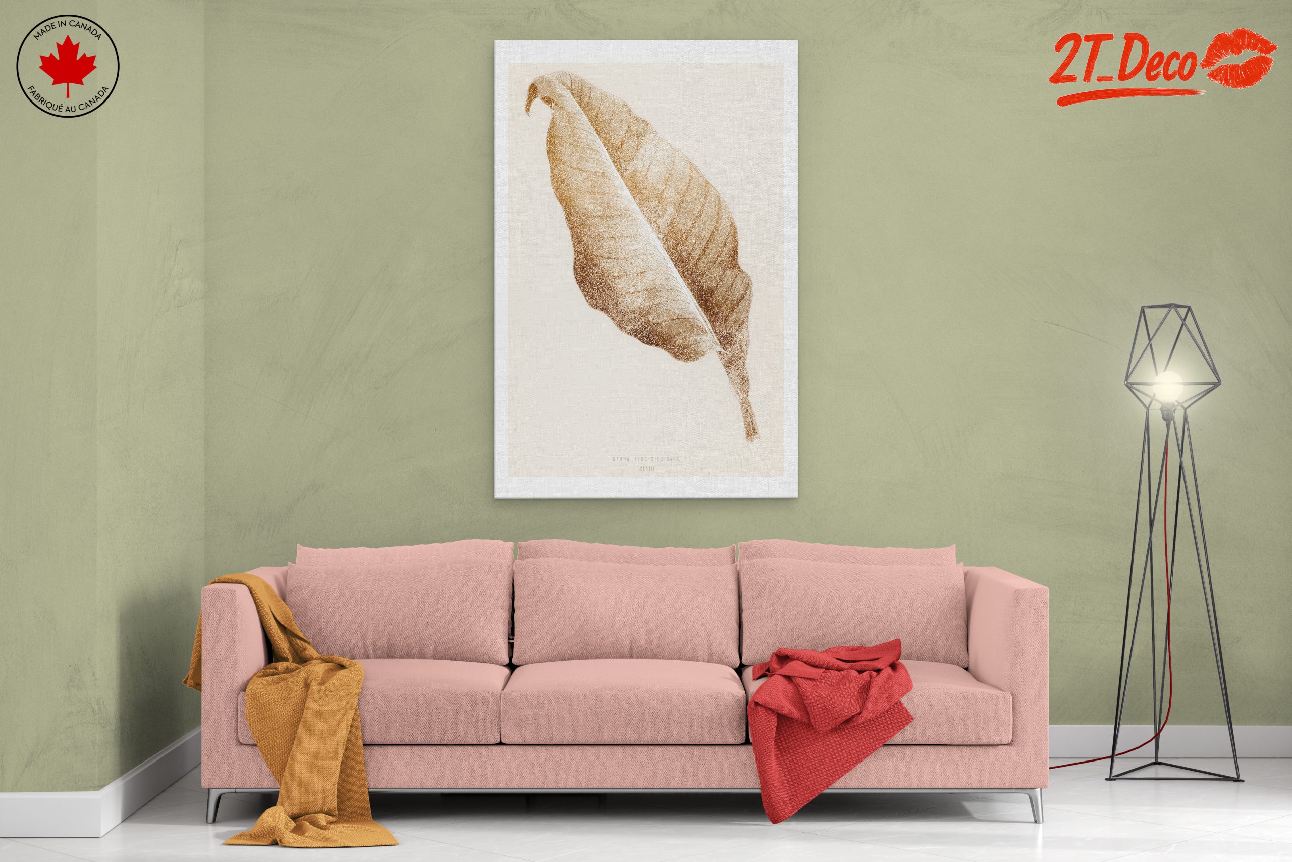 Golden Leaf Botanical Artwork - Image 2
