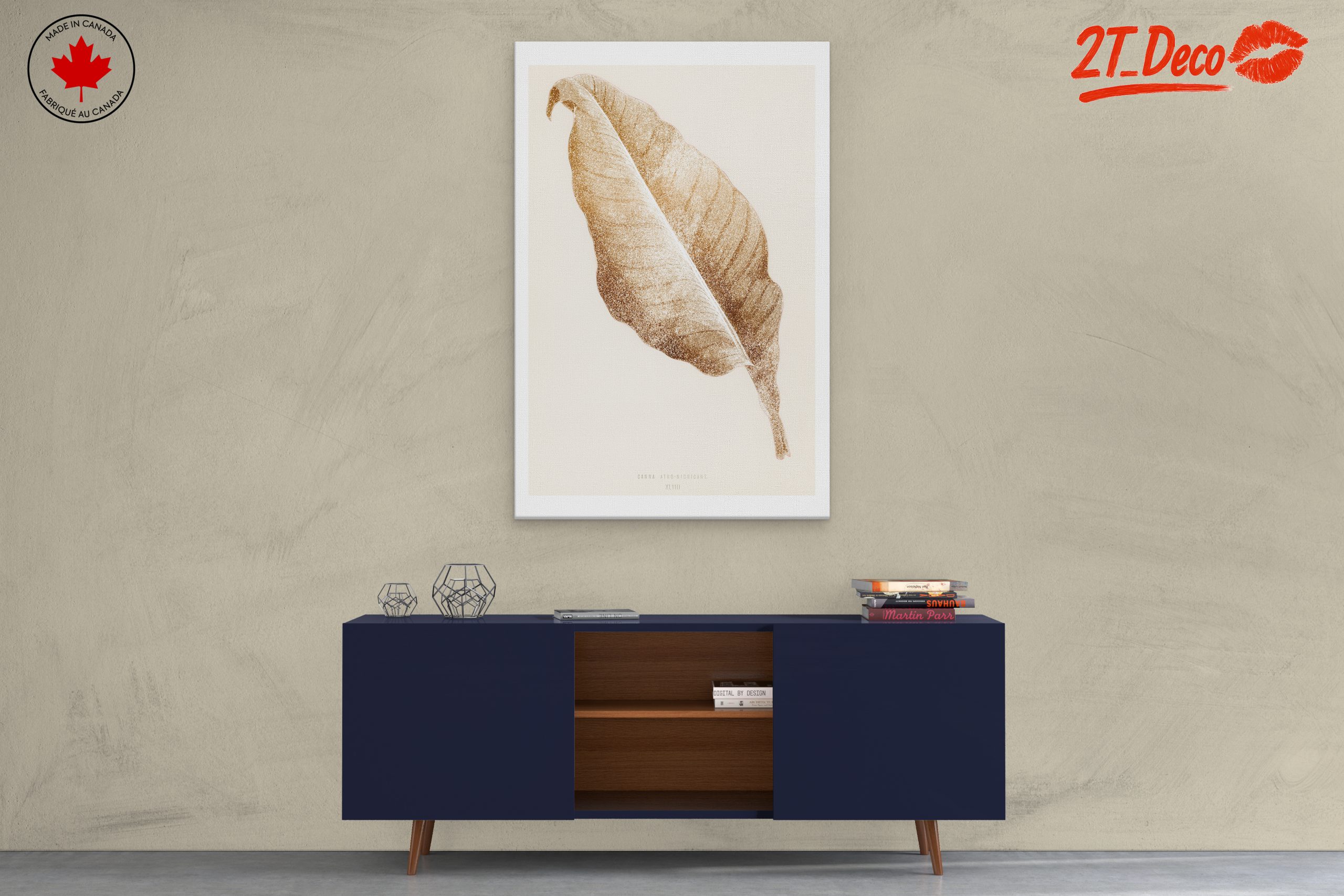 Golden Leaf Botanical Artwork - Image 3