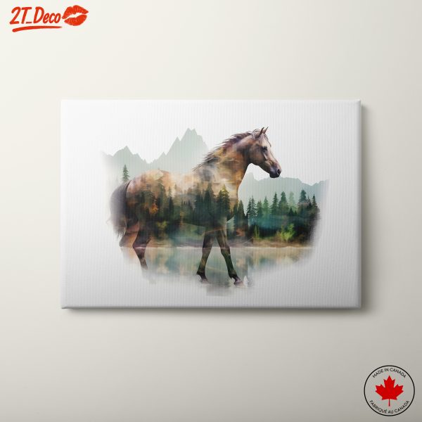 Majestic Fantasy Horse with Mountain Landscape