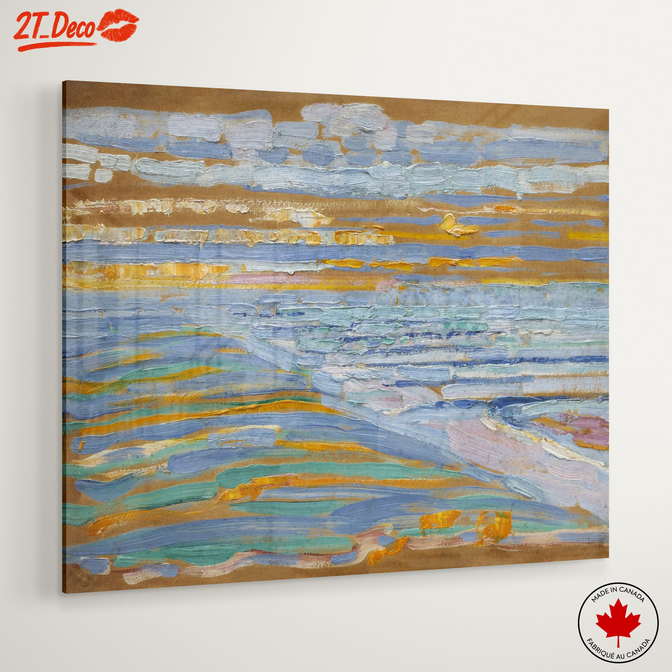 Tranquil Abstract Landscape with Soft Blues - Image 6