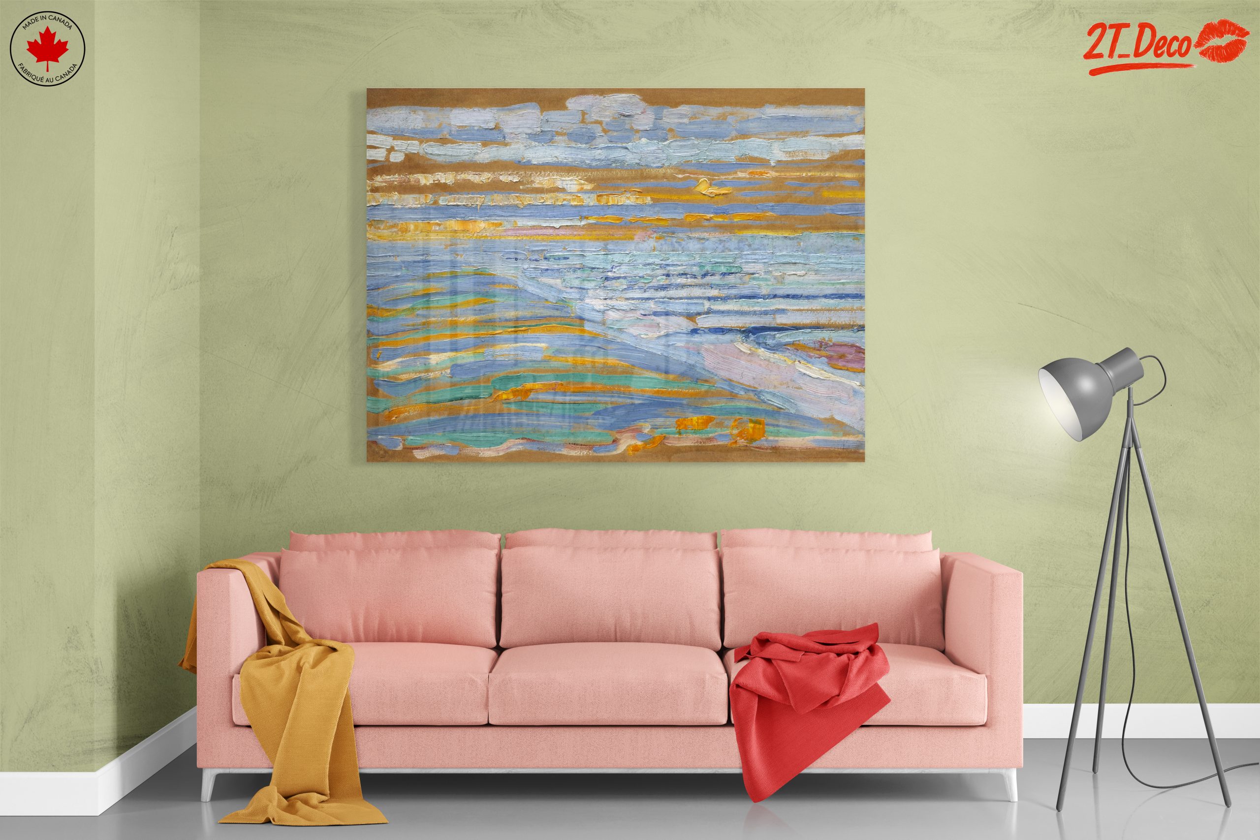 Tranquil Abstract Landscape with Soft Blues - Image 7