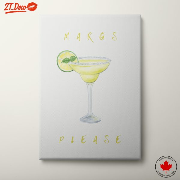 Margarita Cocktail Illustration for Home Decor