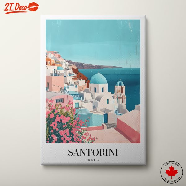 Santorini Island Landscape Art