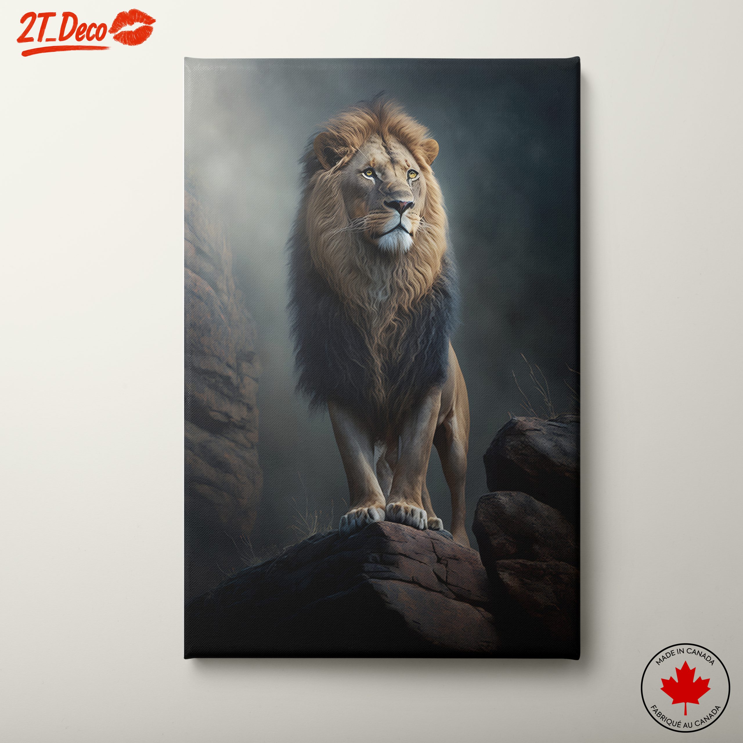 Majestic Lion Portrait in Realistic Style