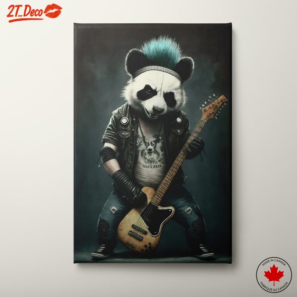 Punk Rock Panda Playing Guitar