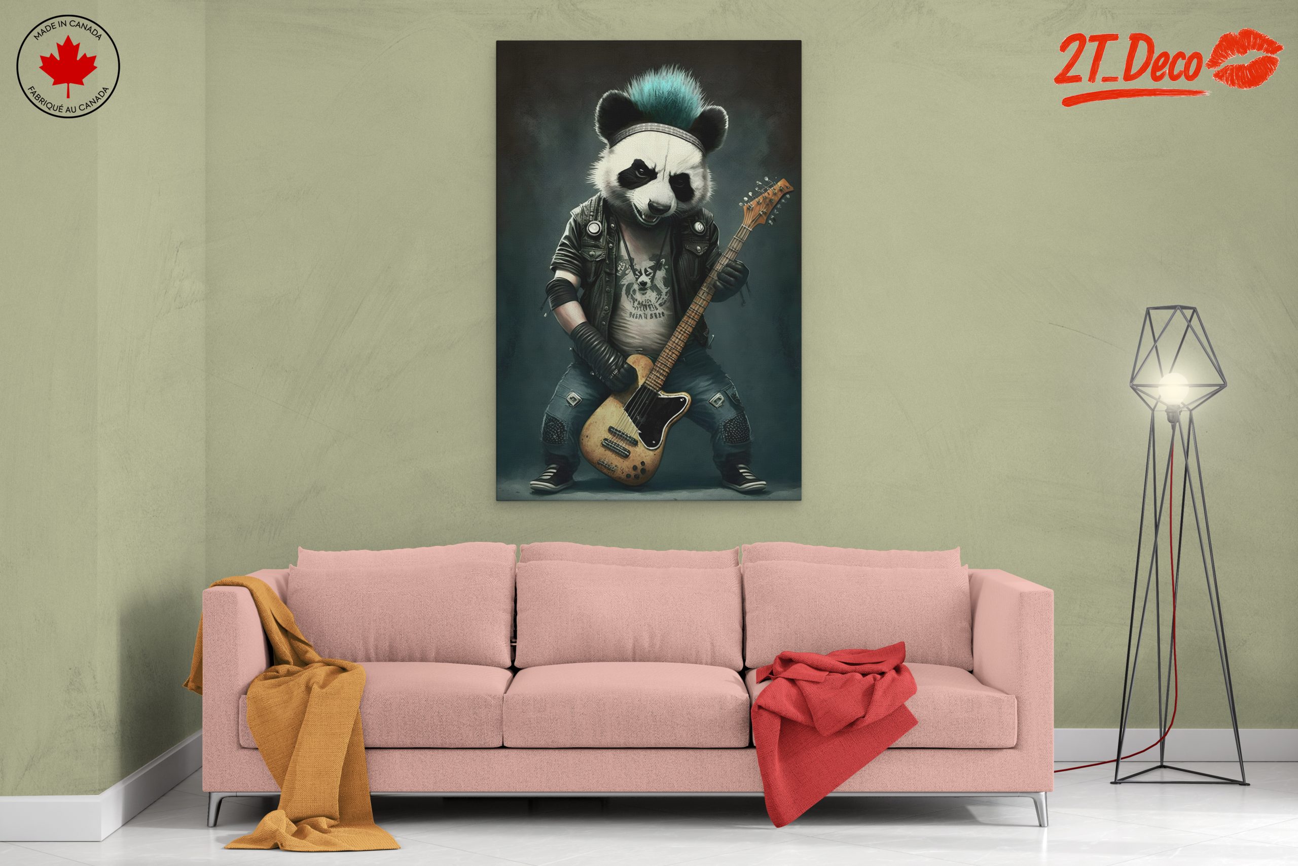Punk Rock Panda Playing Guitar - Image 2