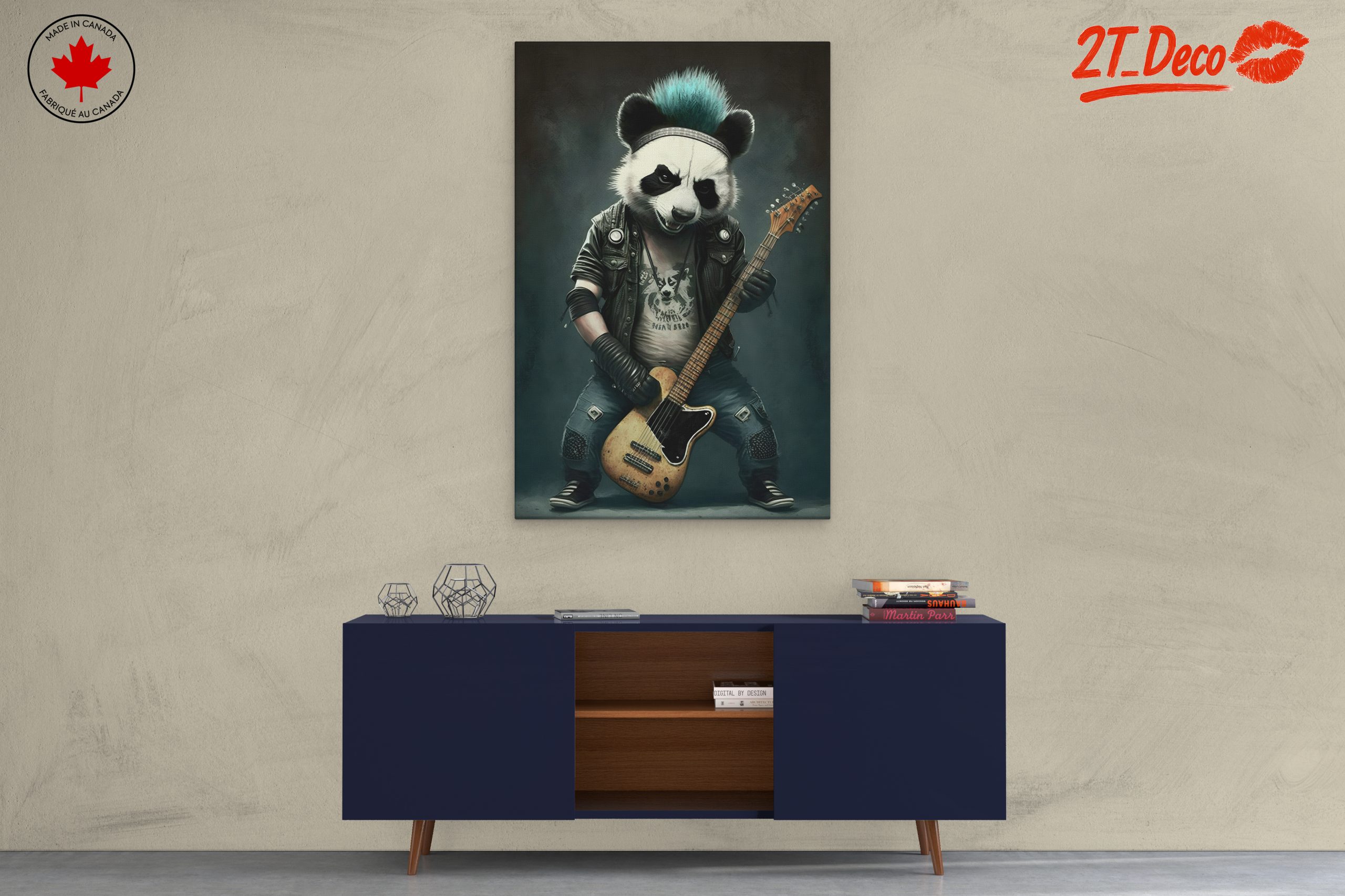 Punk Rock Panda Playing Guitar - Image 3