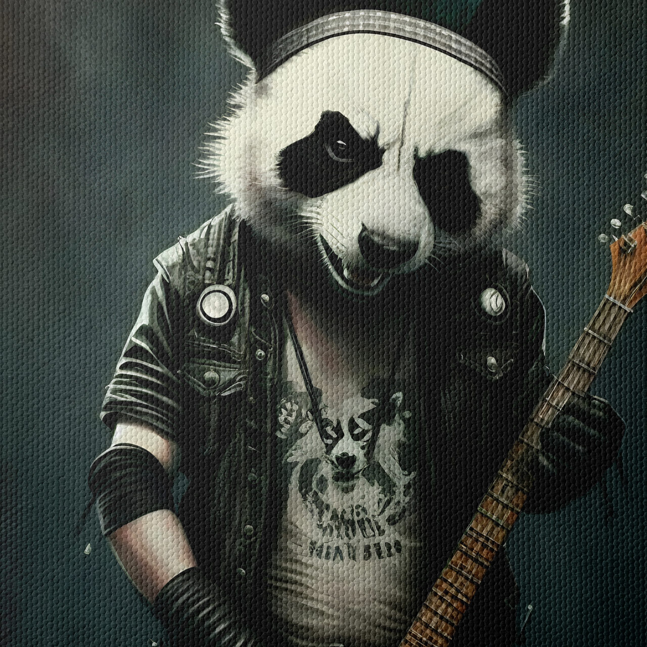 Punk Rock Panda Playing Guitar - Image 4