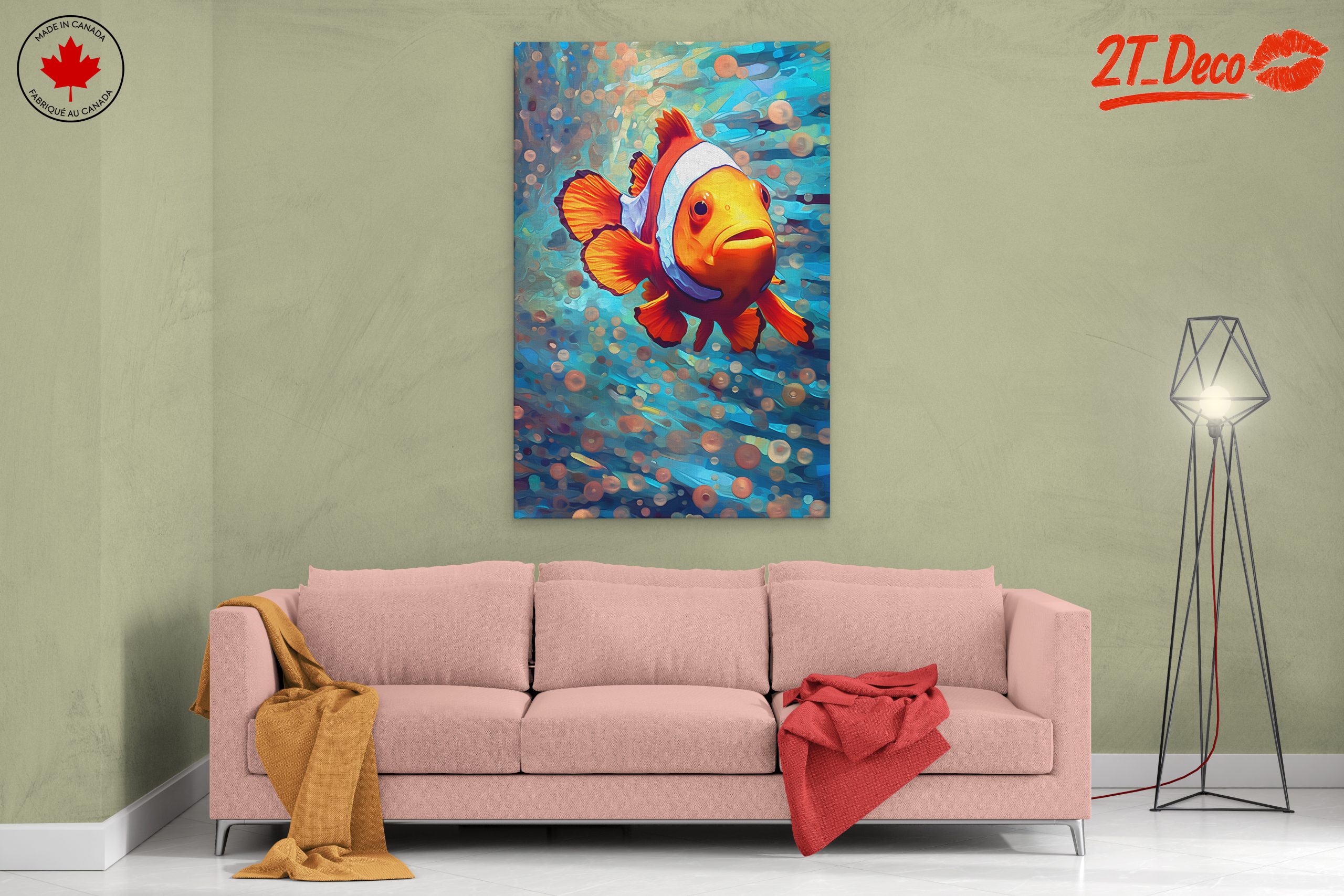 Vivid Clownfish Swimming in Colorful Underwater Scene - Image 2