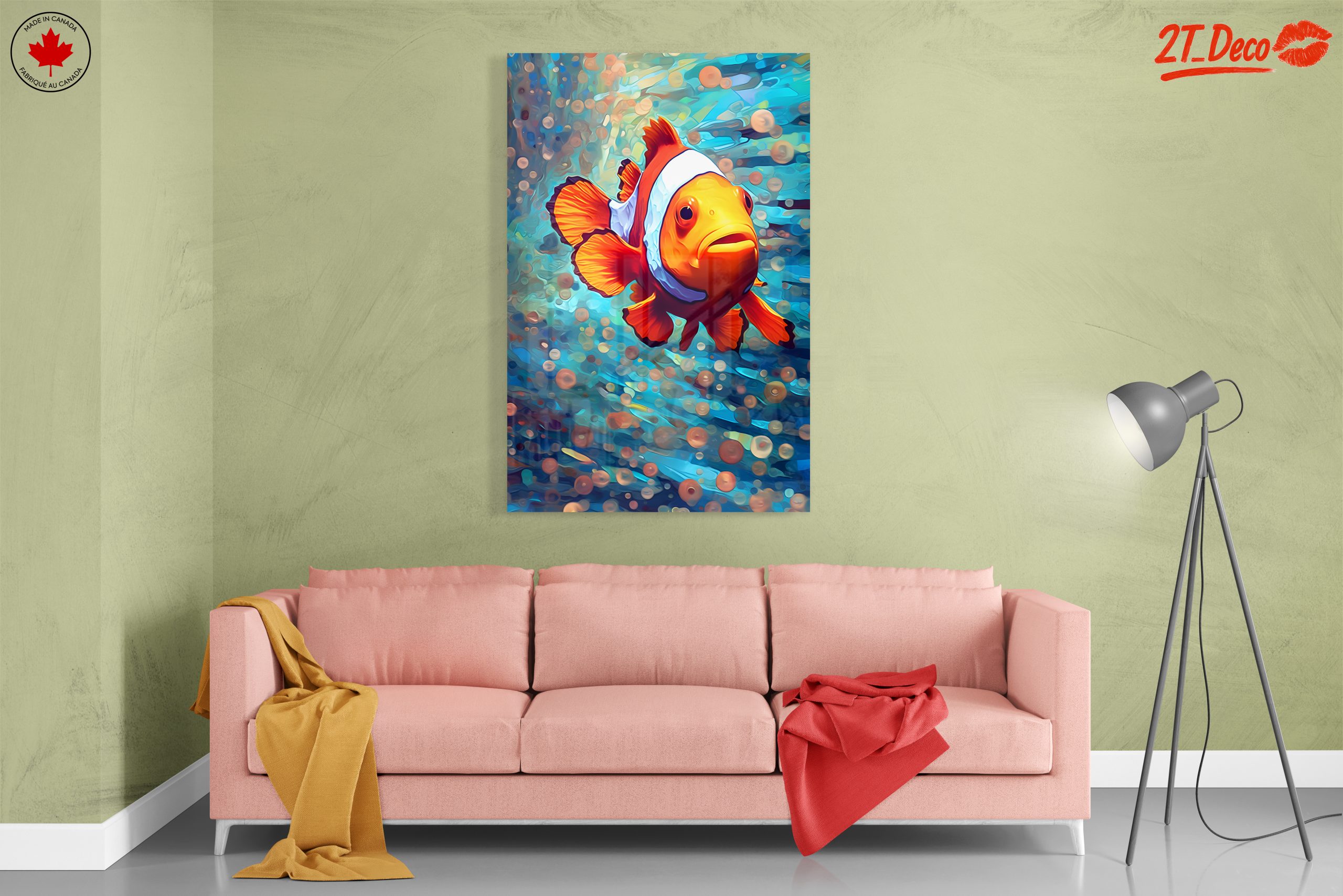 Vivid Clownfish Swimming in Colorful Underwater Scene - Image 7