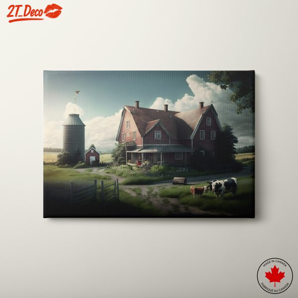 Tranquil Farm Scene with Cows