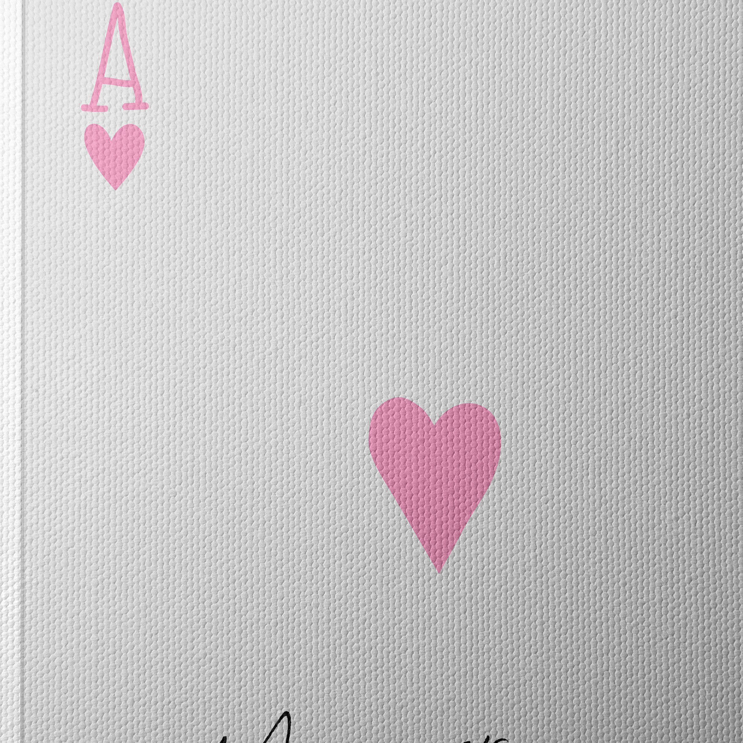 Stylized Ace Playing Card with Heart Design - Image 4