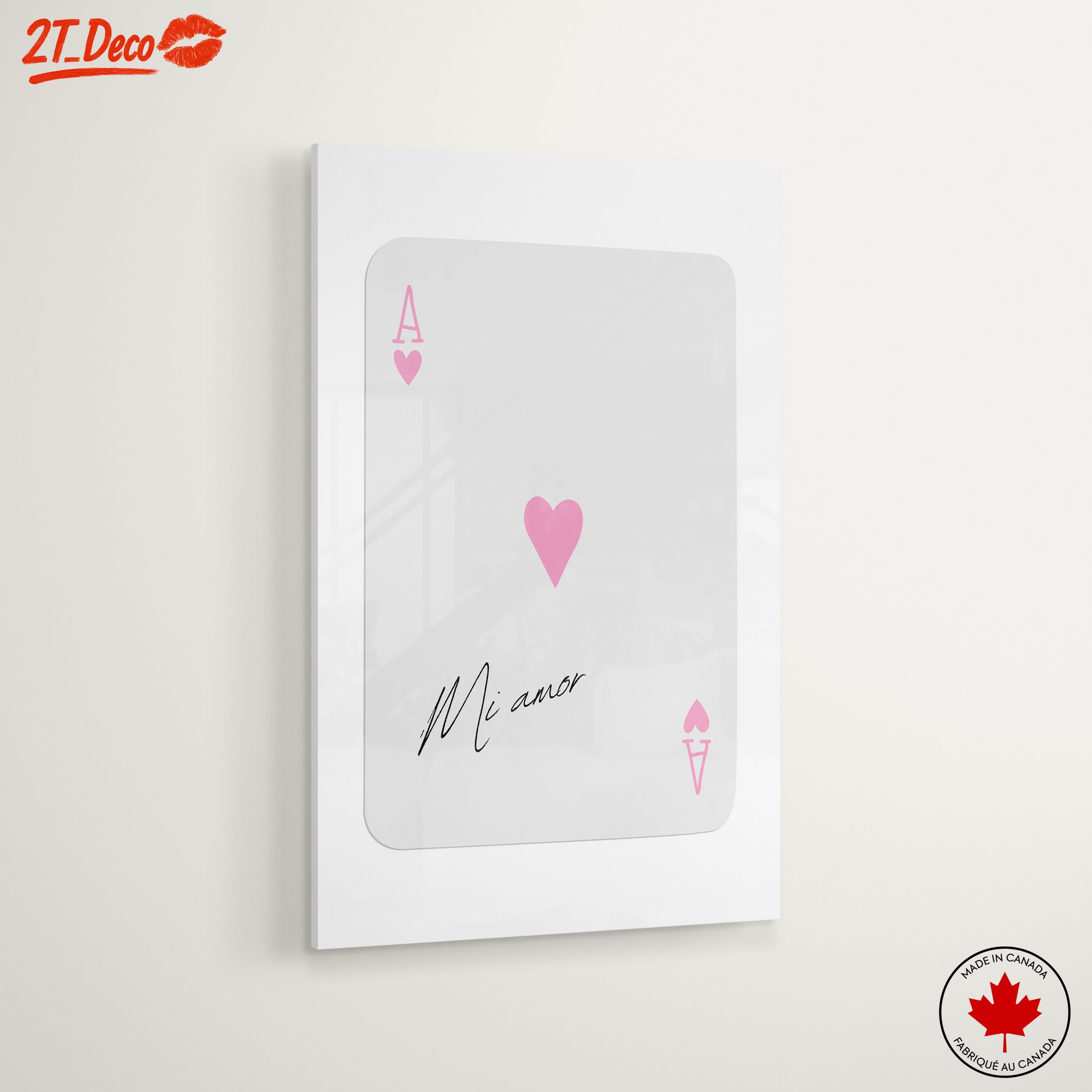Stylized Ace Playing Card with Heart Design - Image 6