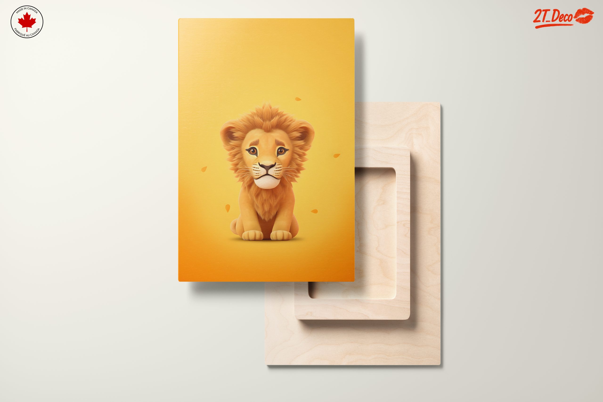 Adorable Cartoon Lion on Bright Yellow Background - Image 11