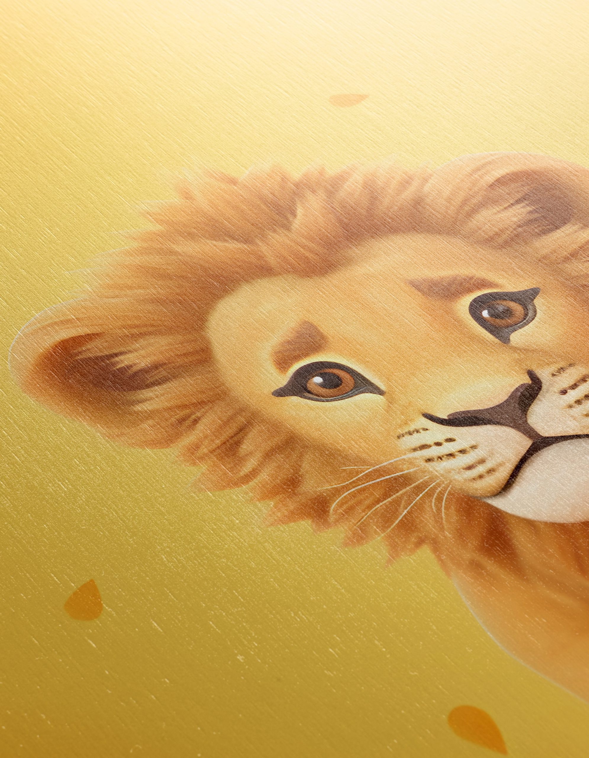 Adorable Cartoon Lion on Bright Yellow Background - Image 12