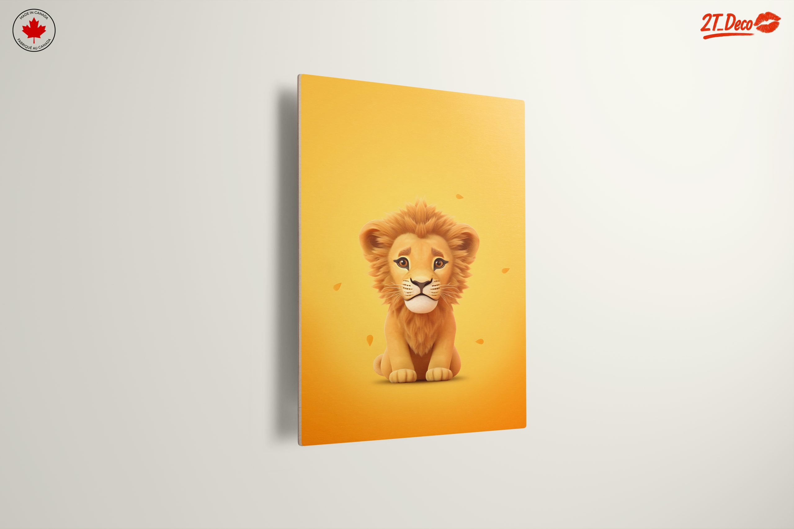 Adorable Cartoon Lion on Bright Yellow Background - Image 13