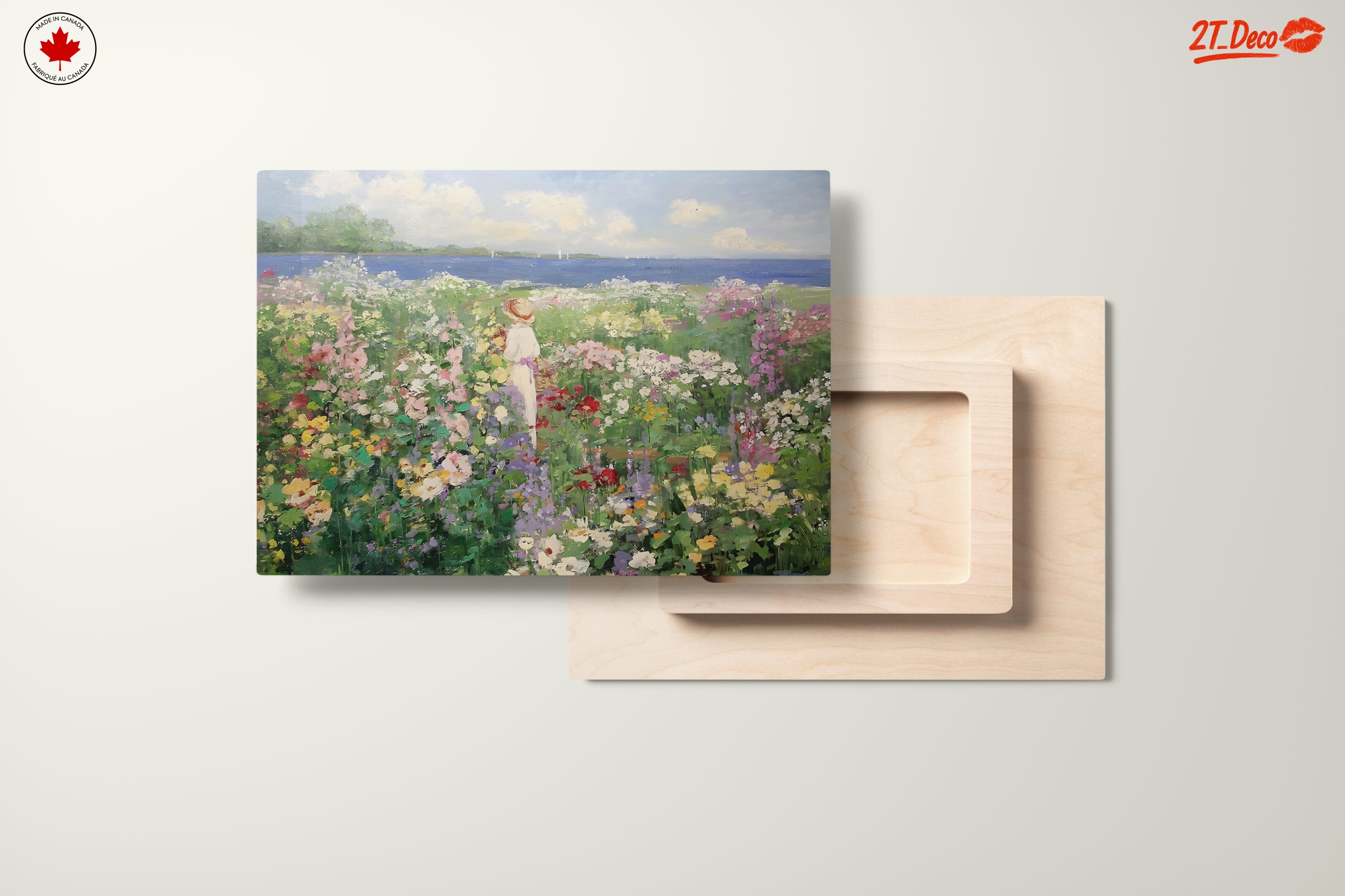 Charming Floral Scene with Woman in Landscape - Image 11