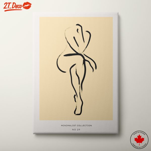 Minimalist Female Figure Artwork in Soft Tones
