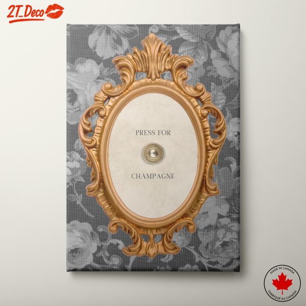 Press For Champagne Decorative Wall Art