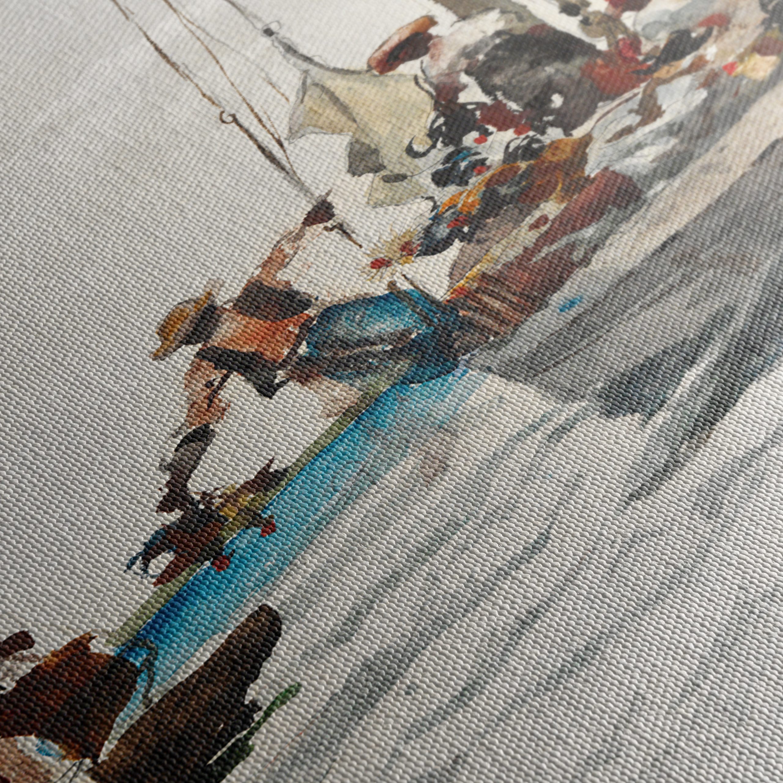 Boats at Sea Watercolor Art - Image 5