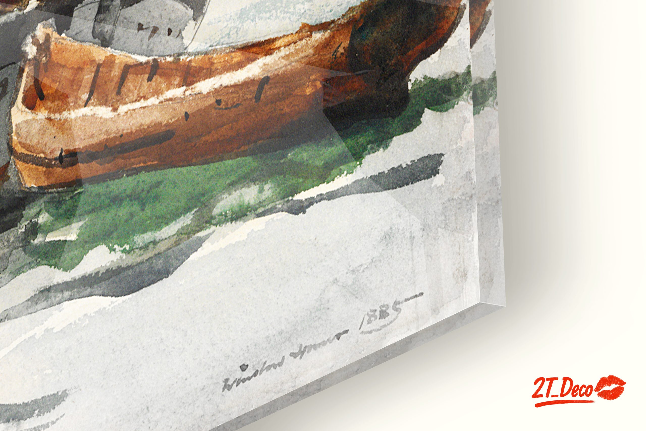 Boats at Sea Watercolor Art - Image 9