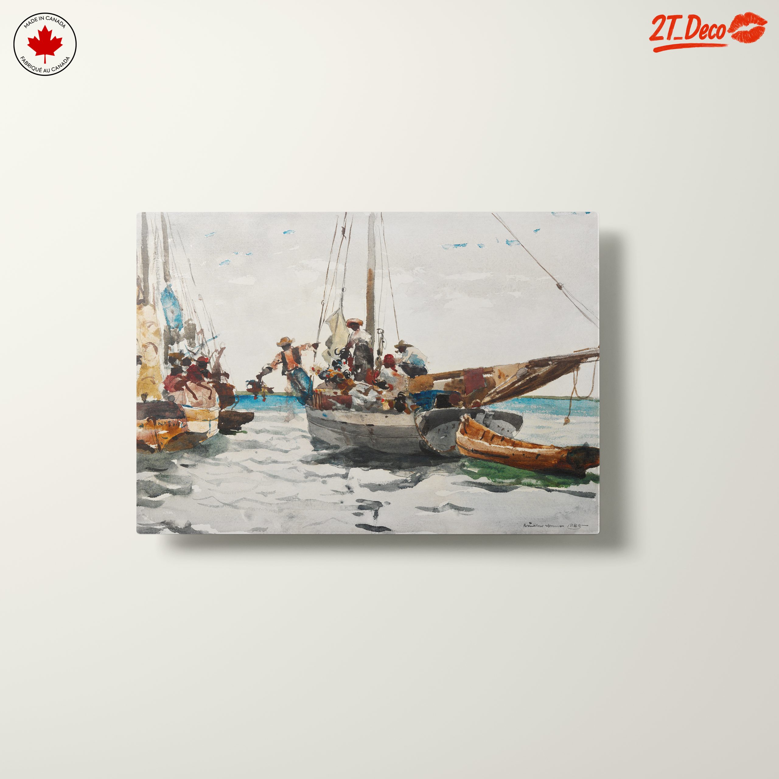Boats at Sea Watercolor Art - Image 10