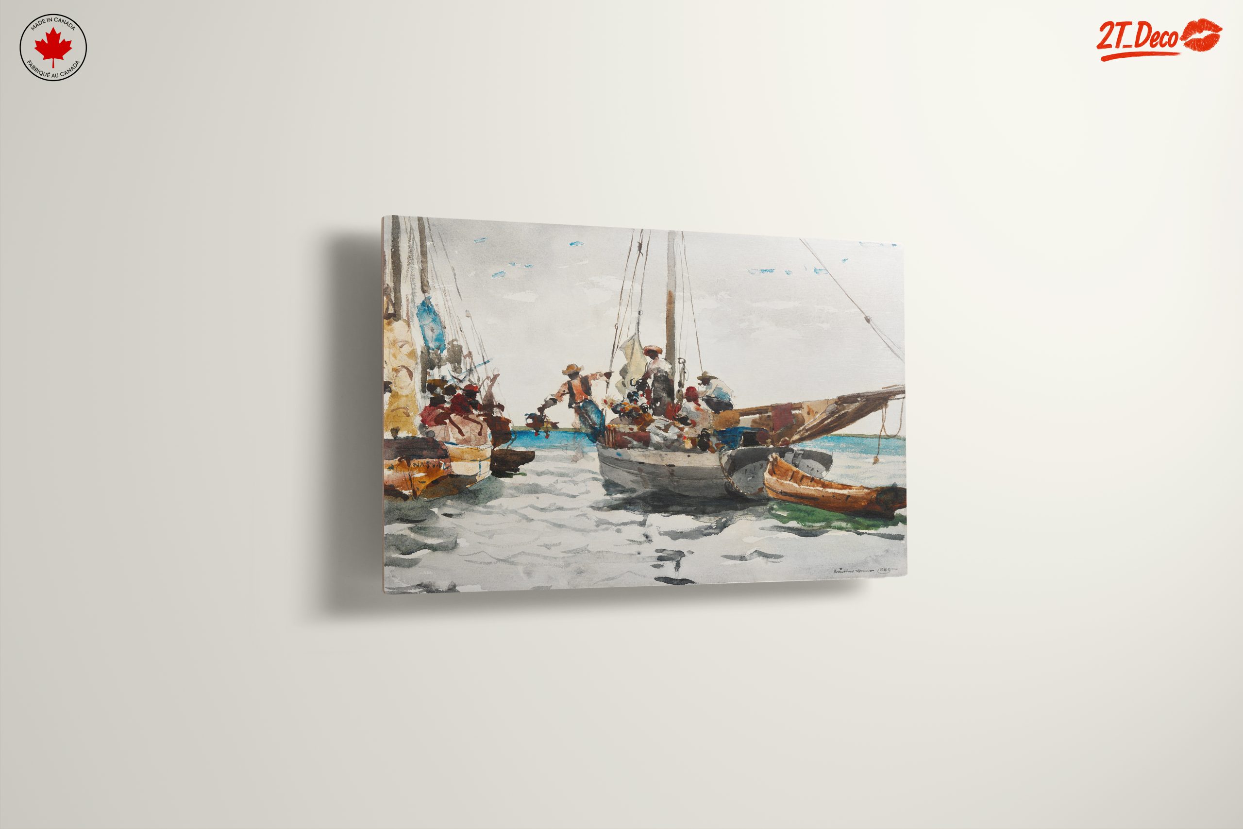 Boats at Sea Watercolor Art - Image 13