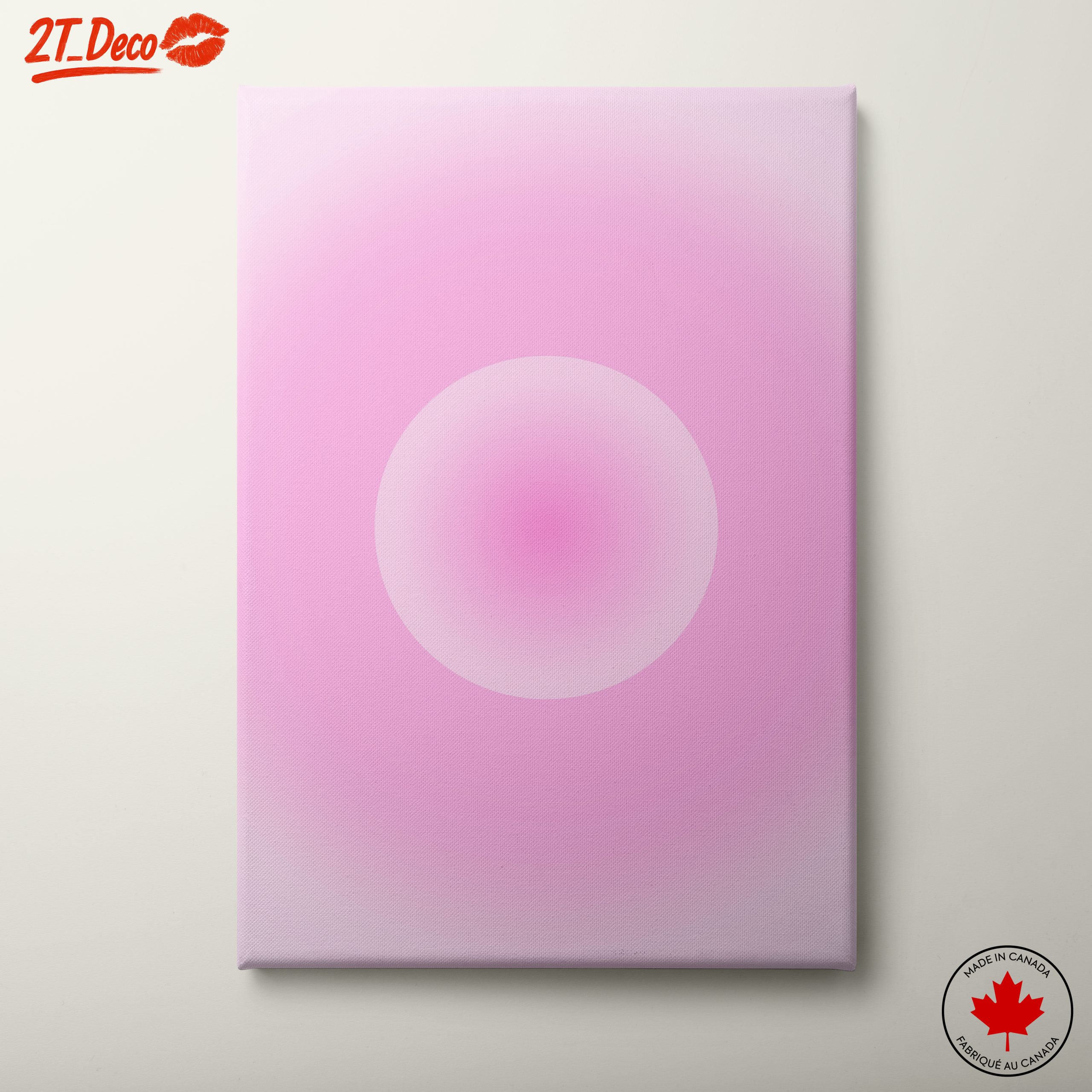 Soft Pink Gradient Modern Abstract Art