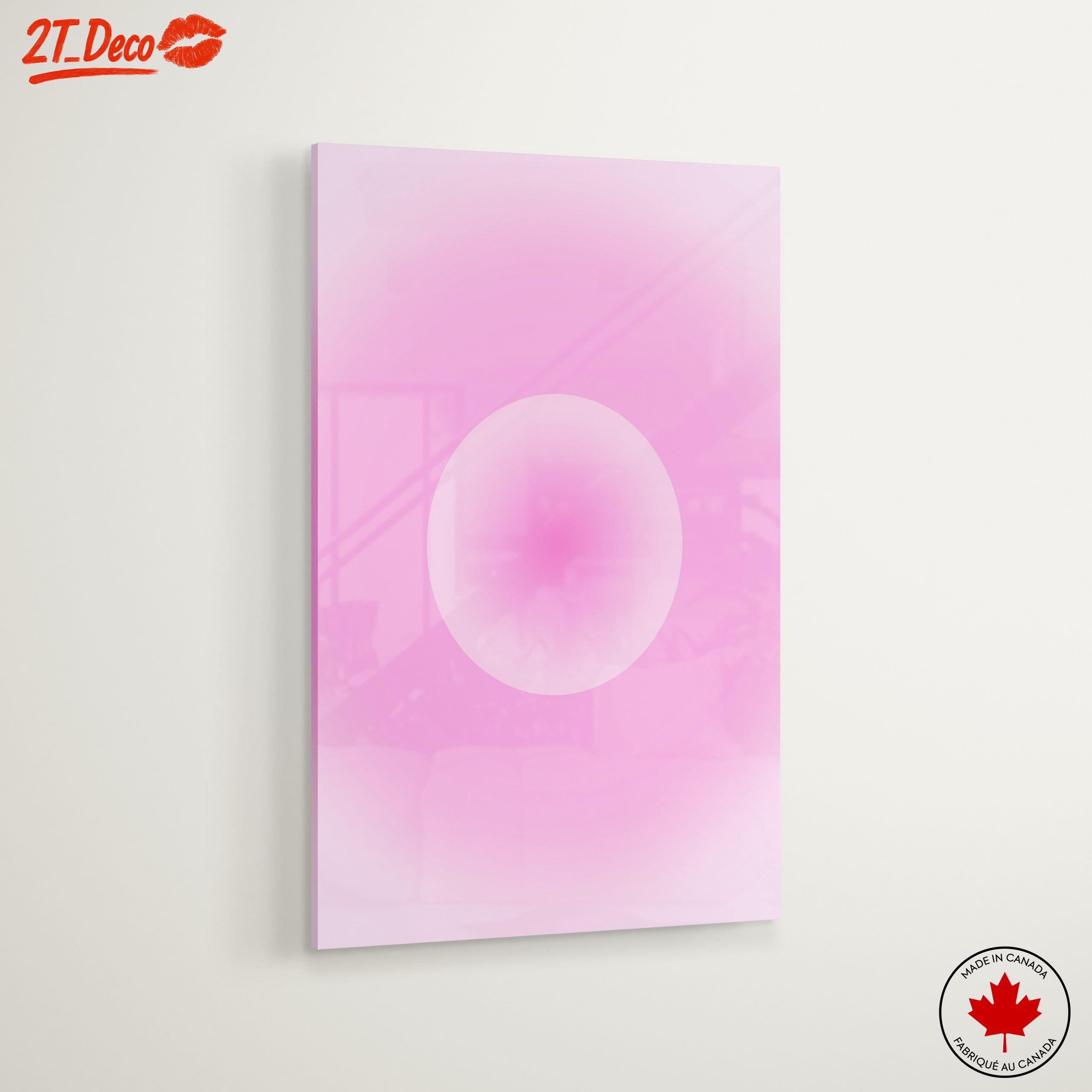 Soft Pink Gradient Modern Abstract Art - Image 6