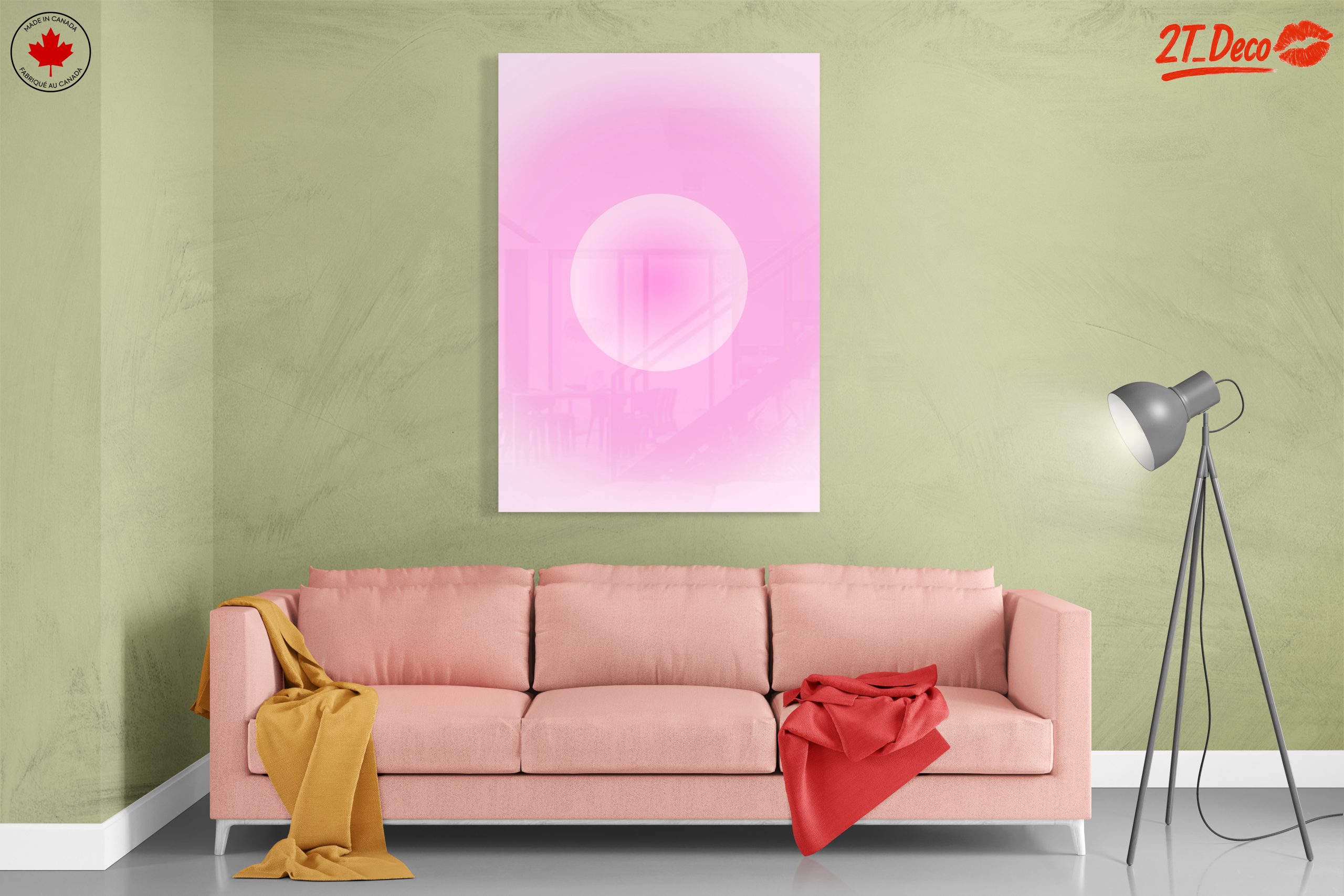 Soft Pink Gradient Modern Abstract Art - Image 7