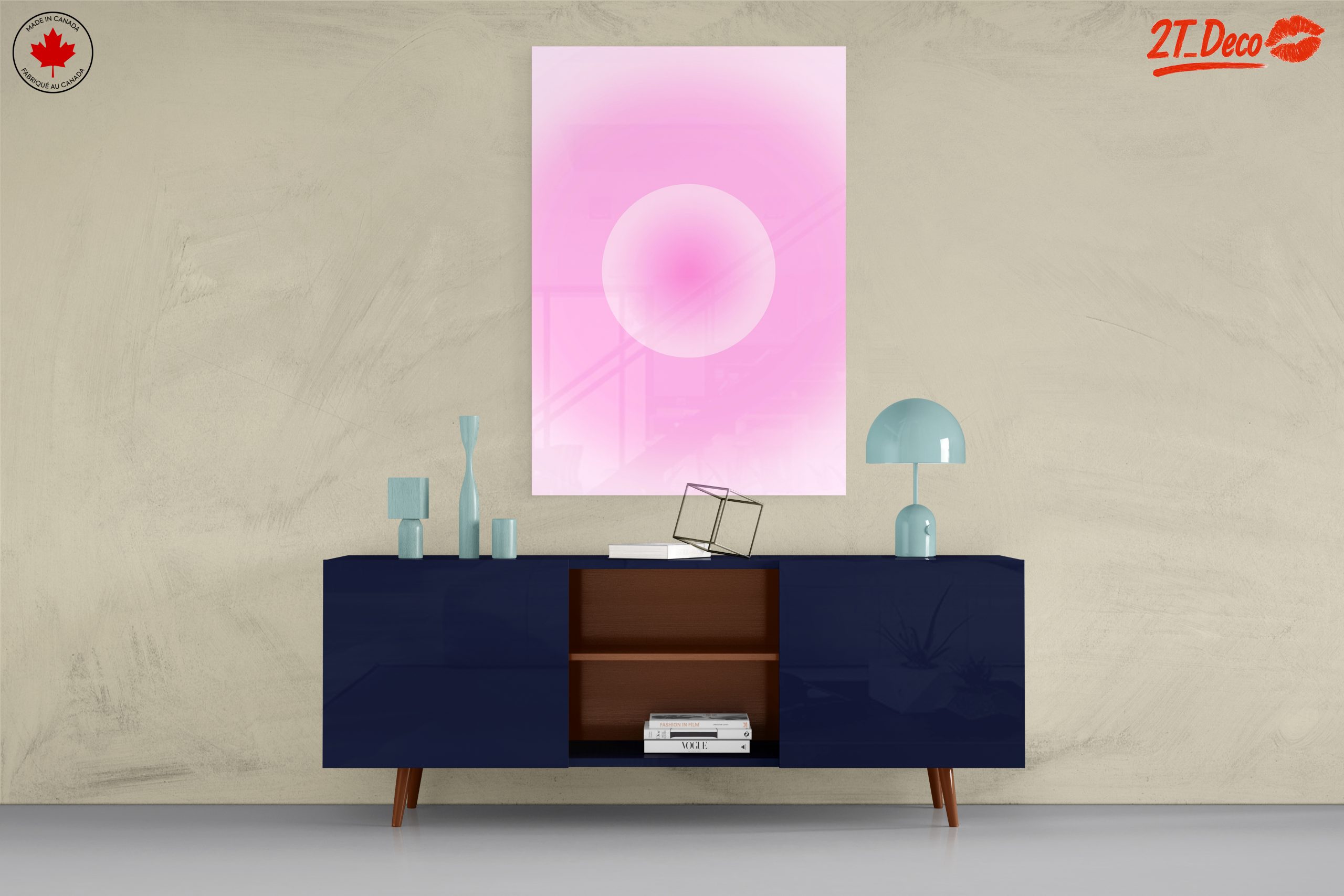 Soft Pink Gradient Modern Abstract Art - Image 8