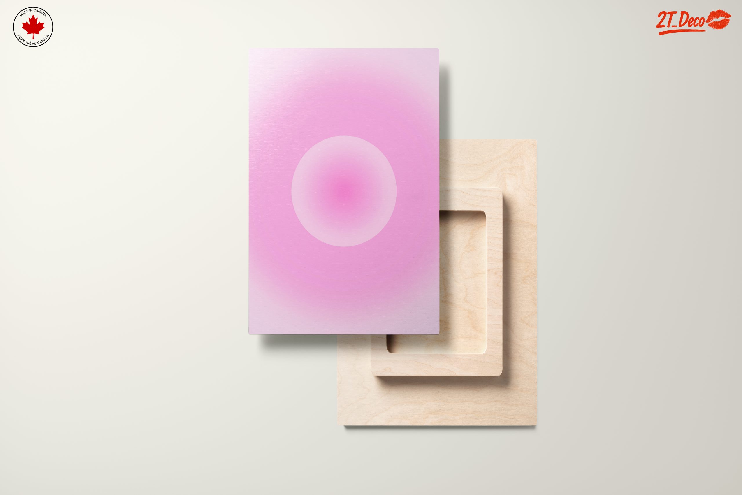 Soft Pink Gradient Modern Abstract Art - Image 11