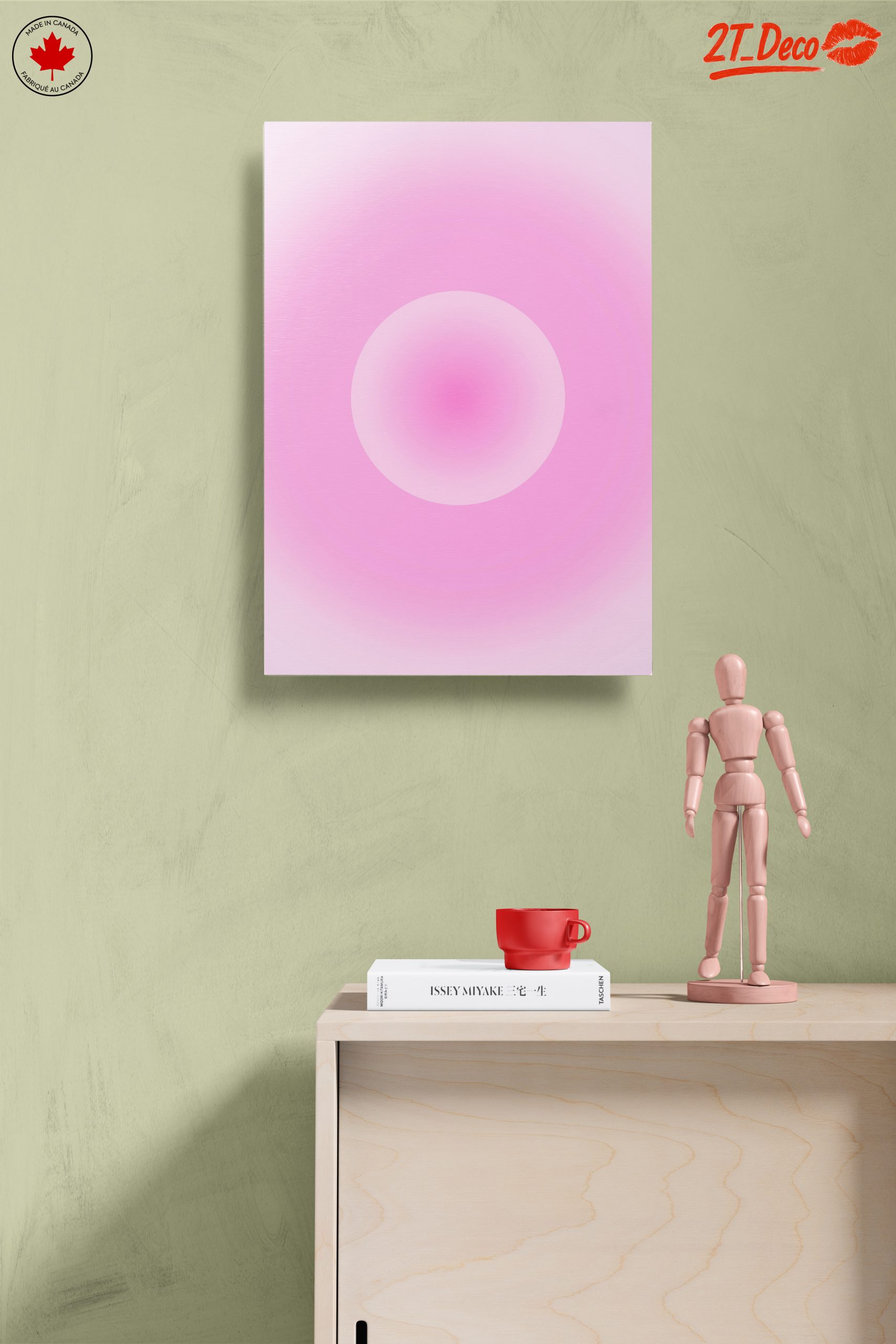 Soft Pink Gradient Modern Abstract Art - Image 14