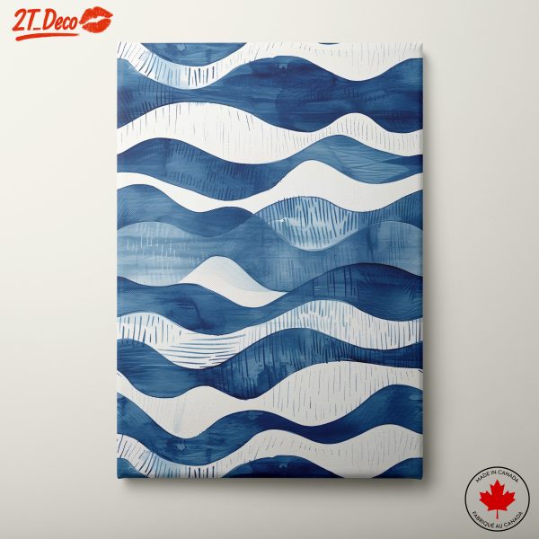 Fluid Blue Wave Abstract Artwork